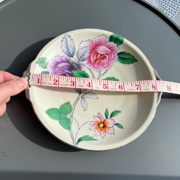 Noritake Japan hand-painted floral serving plate, (8.5 in), fine china. - Picture 6 of 16